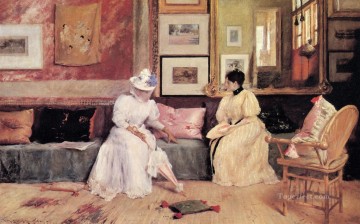 A Friendly Call William Merritt Chase Oil Paintings